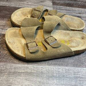 Birkenstock Taupe Suede Sandals